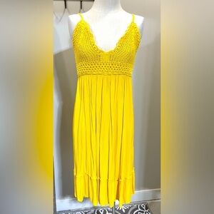 HINT OF BLUSH Crochet Top Dress X-Large